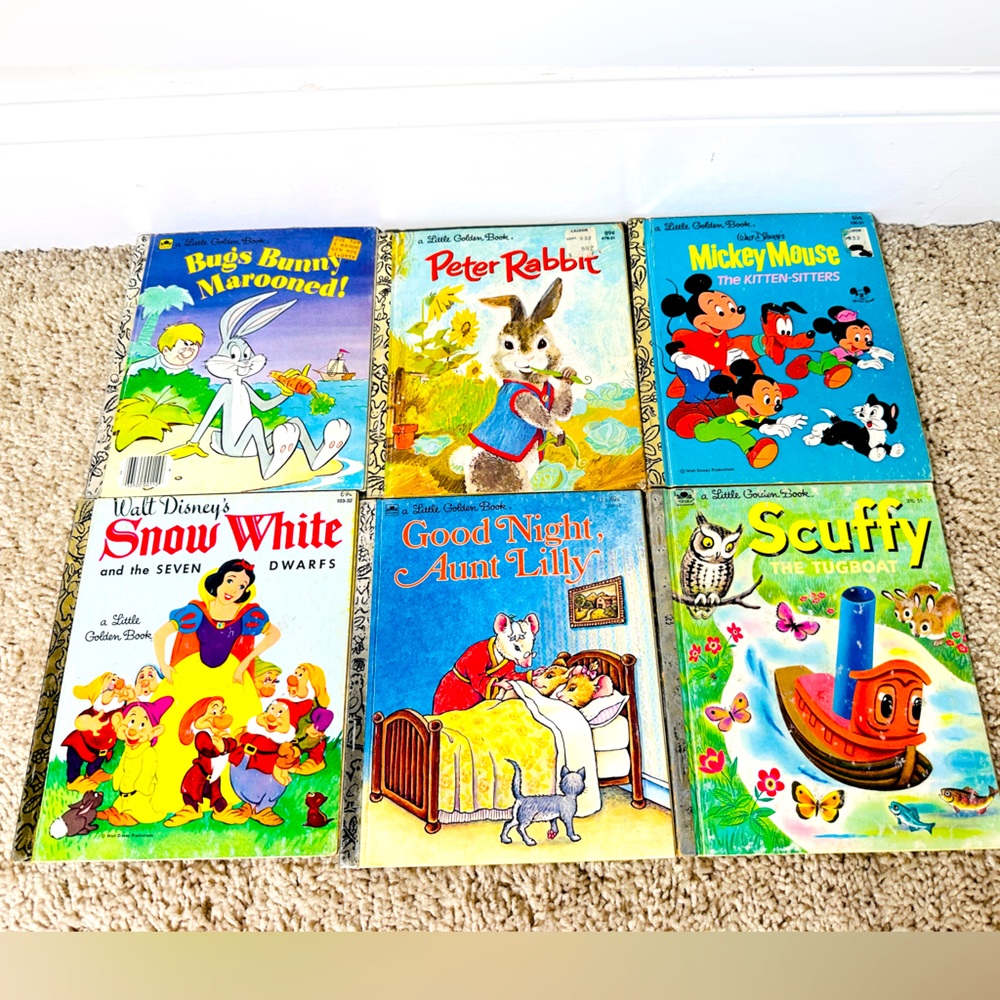 Vintage: Collectible Disney’s A Little Golden Book 6 Piece Bundle